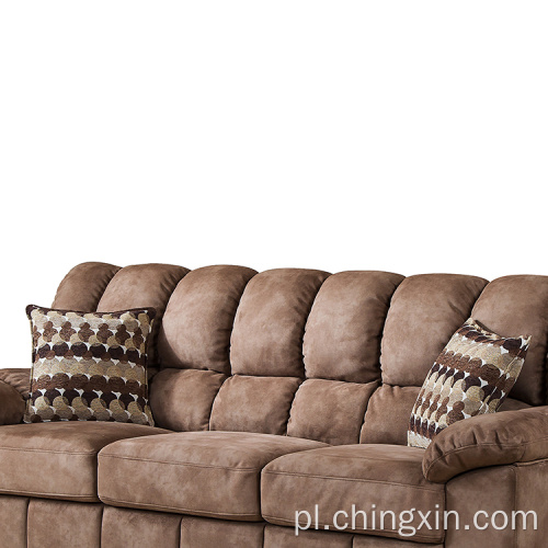 Hurtowa tkanina sekcyjna rozkładana sofa Sofa trzy powierzchni sofy salonowej